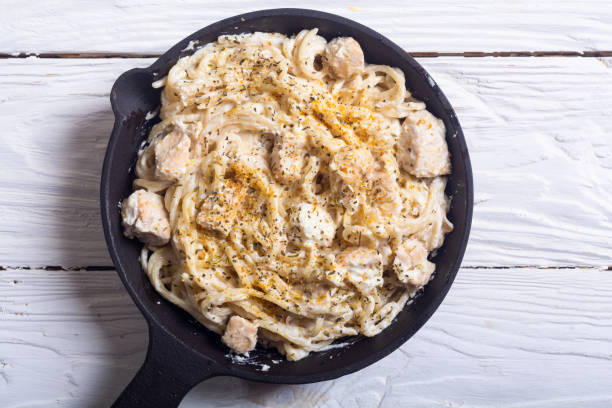 istock Pasta carbonara with cream sauce 935403968