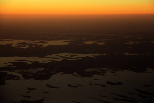 Lake Chad Picture taken inflight overhead Lake Chad, Chad. central africa stock pictures, royalty-free photos & images