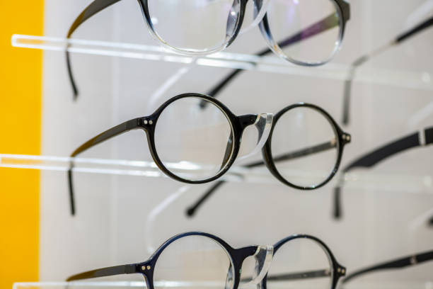 istock eye glasses on the stand 935422762