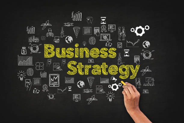 istock Business Strategy Word On Blackboard With Supportive Icons 935422814