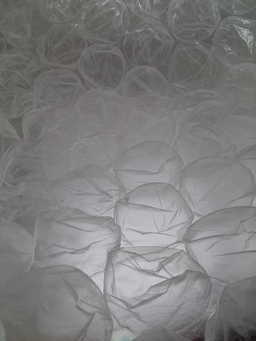 Close up of bubble wrap, used for packaging.