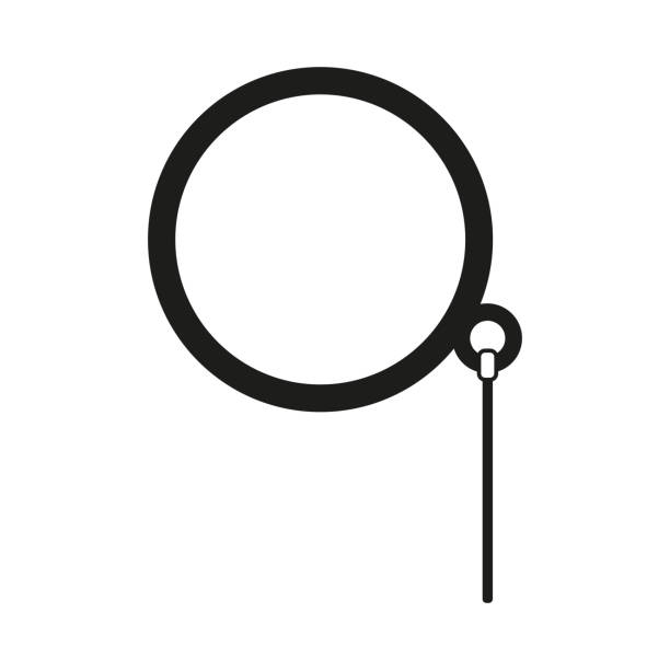 schwarz / weiß monokel silhouette - monocle stock-grafiken, -clipart, -cartoons und -symbole