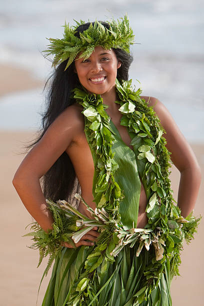 istock Hawaiian Hula Girl on the Beach 93545227