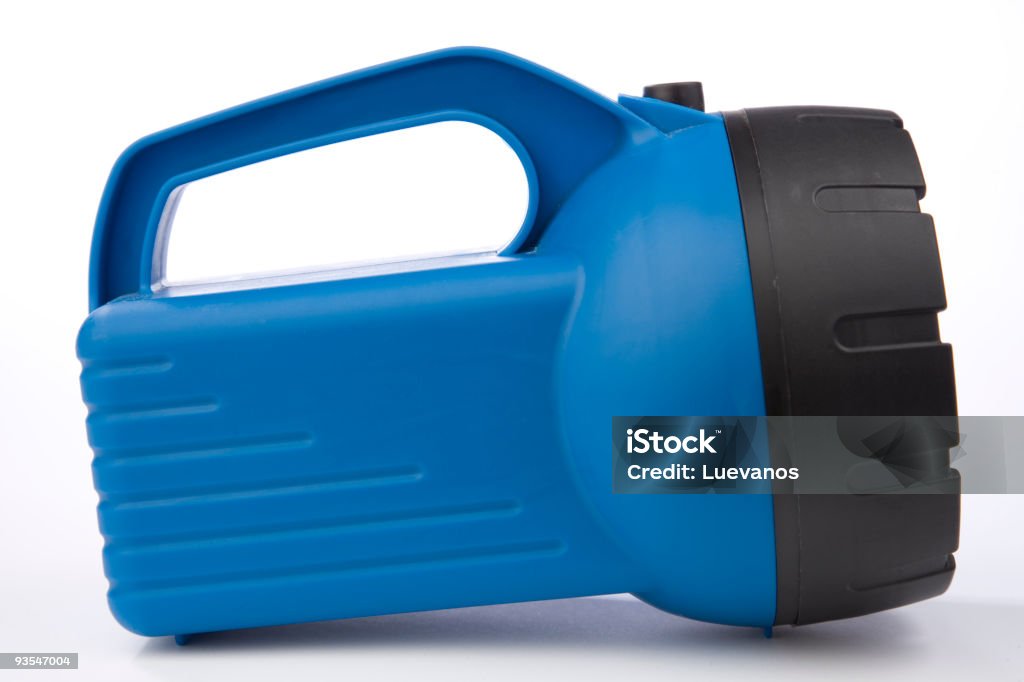 Flashlight Blue Color Blue Flashlight Stock Photo - Download Image Now - Flashlight, White ...