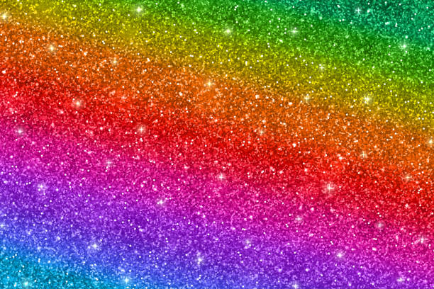 Multicolored glitter background Horizontal multicolored glitter texture, abstract background. Vector rainbow stock illustrations