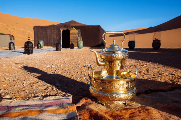 istock Golden teapot in Sahara desert camp, Morocco 935472358