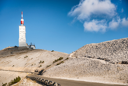 France, Provence, Vaucluse, Mont Ventoux, summit with transmission tower