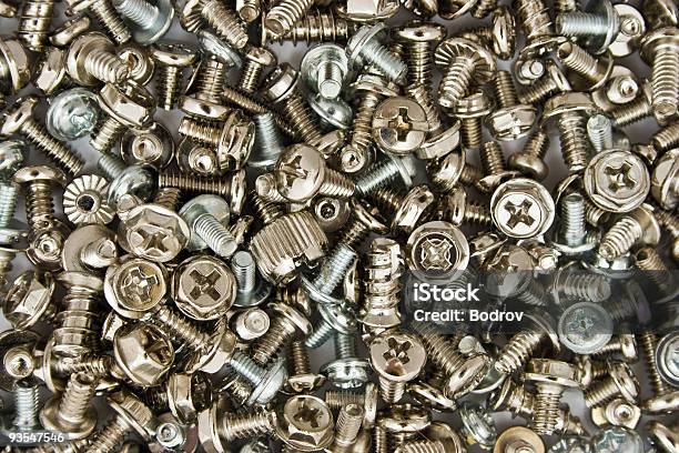 Bolts And Screws Stock Photo - Download Image Now - Backgrounds, Bolt - Fastener, Brass