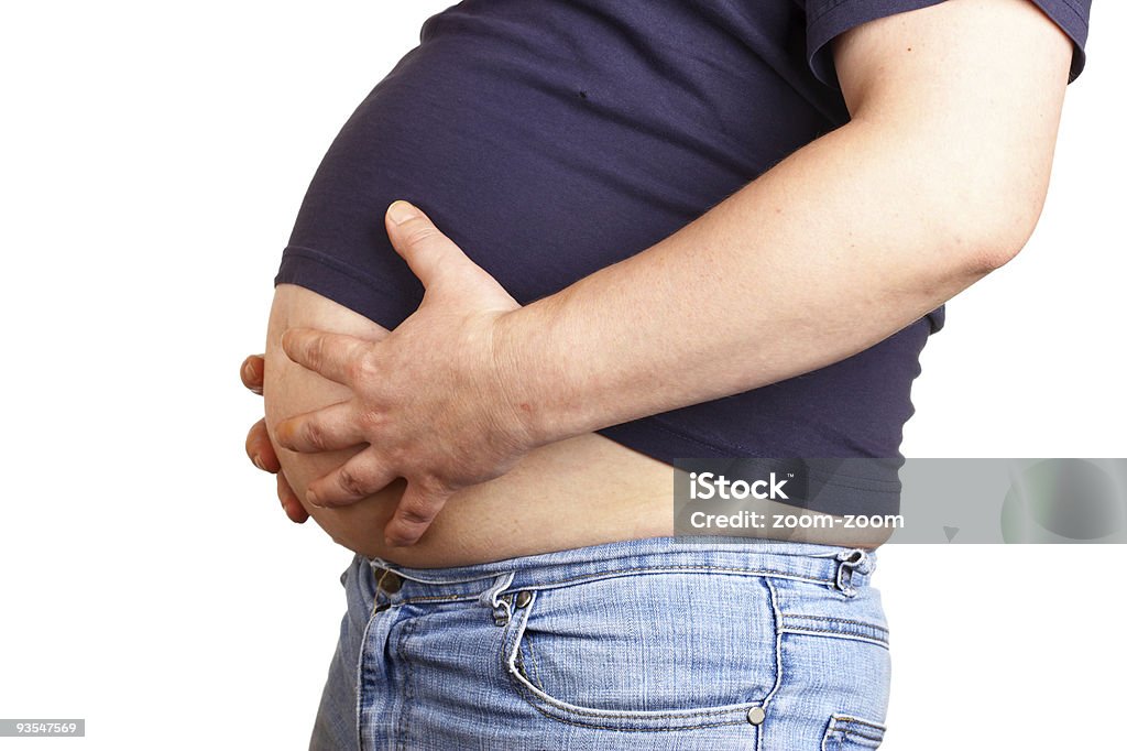 Man with beer belly  Adult Stock Photo