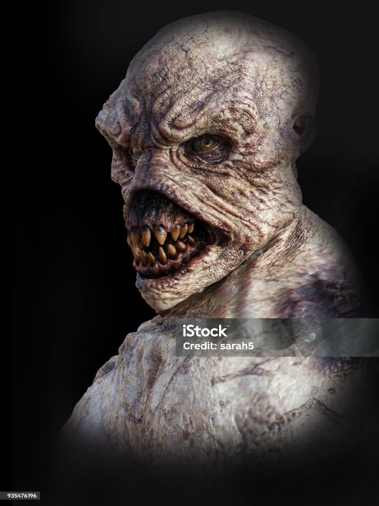 3D render bir fantezi iblis canavar yaratık. - Royalty-free Canavar Stok görsel