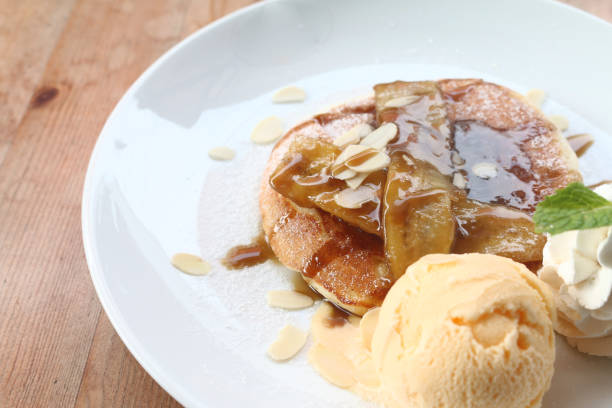 Banana pancake and ice cream