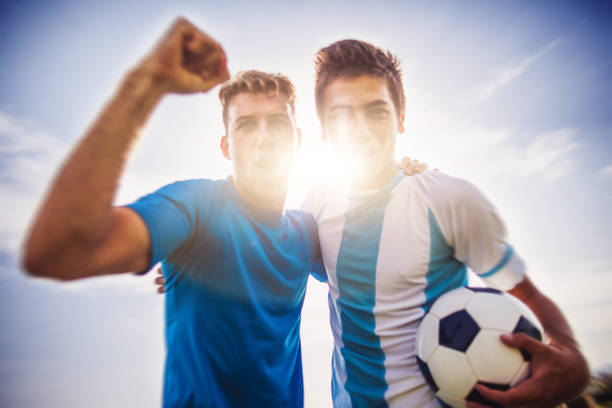 istock Soccer player motivating the team 935480476