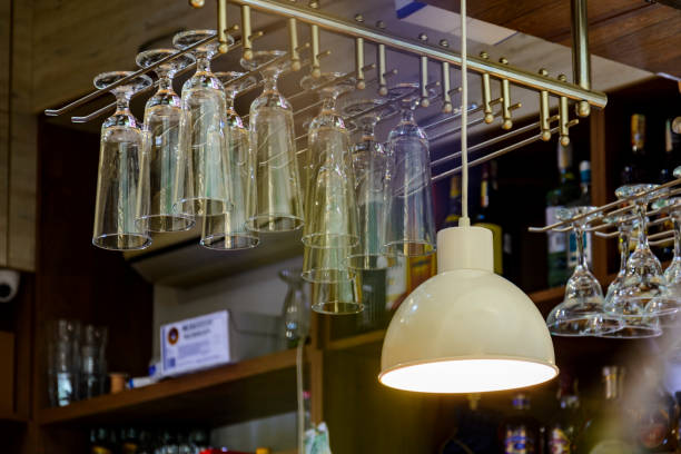 istock champagne Glass suspended 935489536