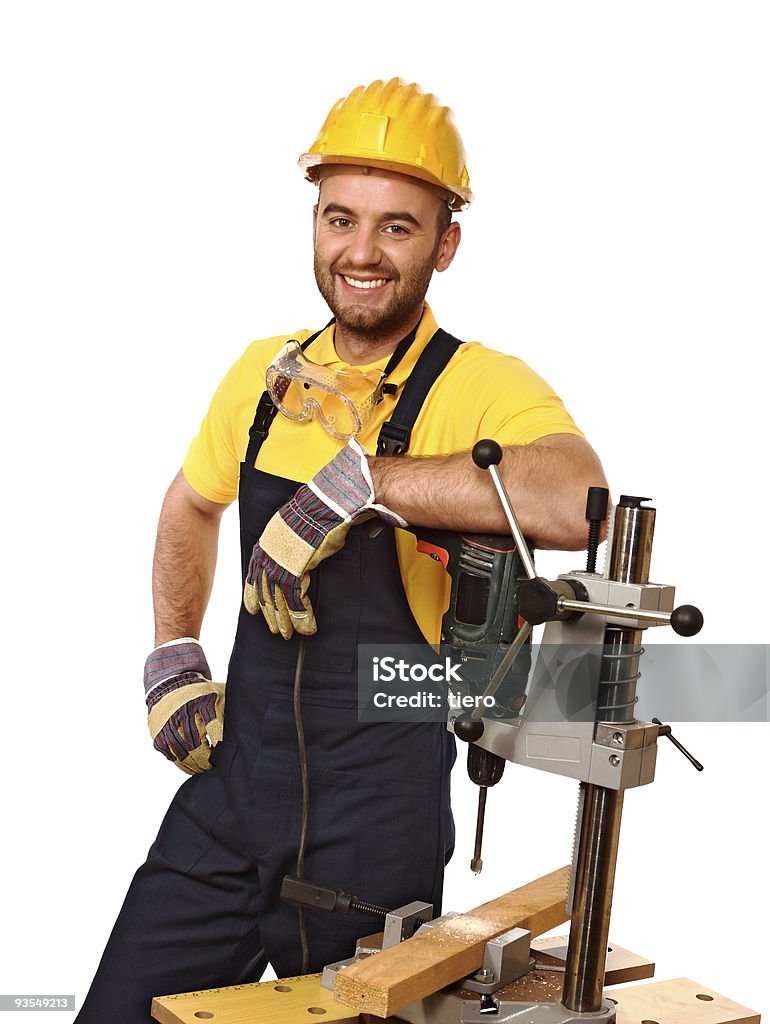 Joven trabajador manual sonrisa - Foto de stock de Adulto libre de derechos