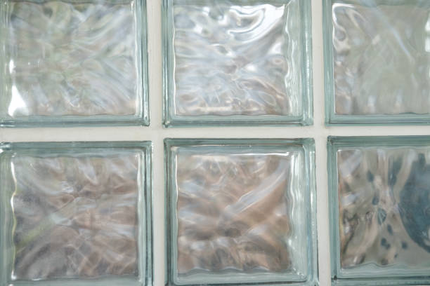 istock Glass wall background or glass texture decoration in home 935492174