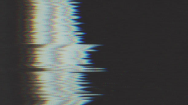 unique design abstract digital pixel noise glitch error video damage - television television static poltergeist broken imagens e fotografias de stock