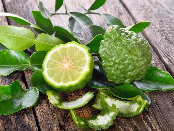 istock Fresh bergamot on wooden backgroune 935493902