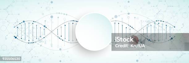 Science Template Dna Molecules Background Stock Illustration - Download Image Now - DNA, Backgrounds, Molecule