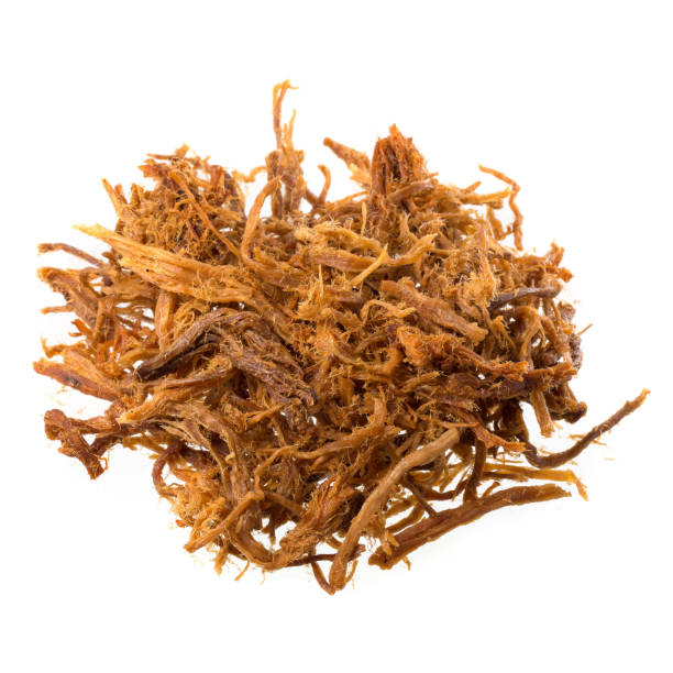 istock Dried shredded pork isolated on a white background 935511780