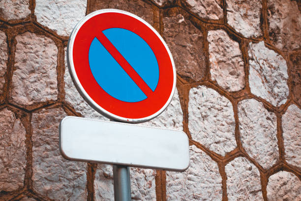 istock no parking sign on brown vintage background 935512100