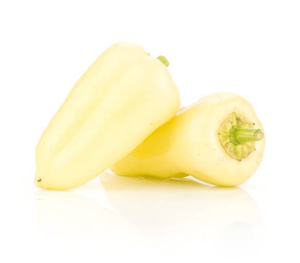 istock Fresh yellow paprika isolated on white 935521418