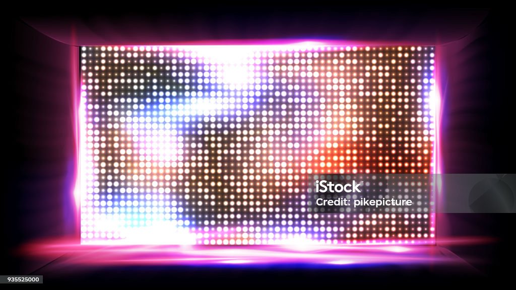 Screen LED Vector. Light Board. Cinema Panel. Illustration - Royalty-free Parede arte vetorial