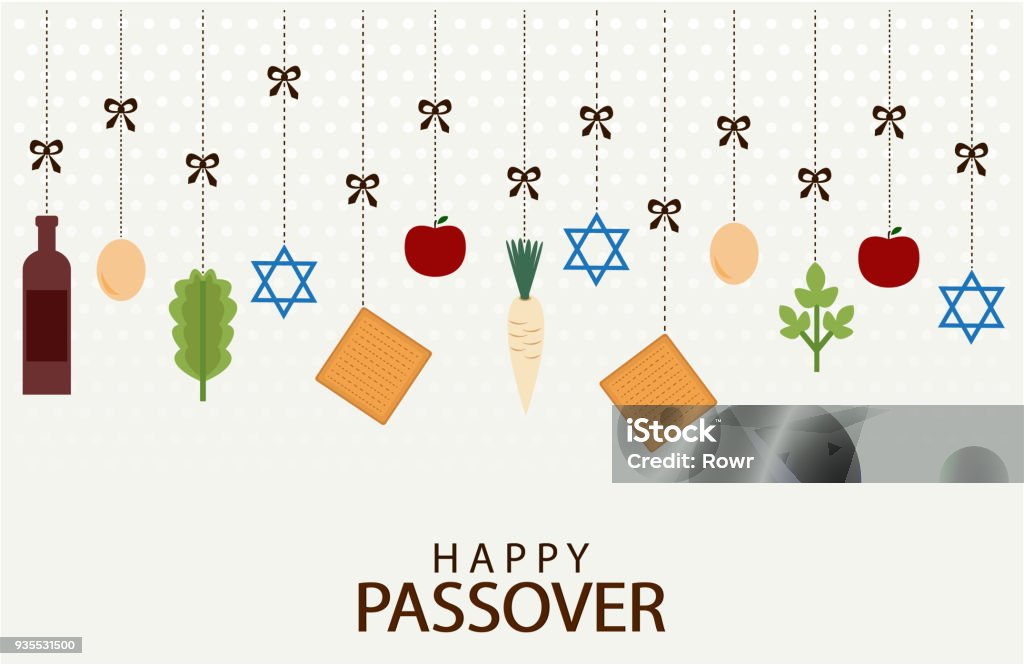 Happy Passover Happy Passover greeting card or background. Vector illustration. Passover stock vector