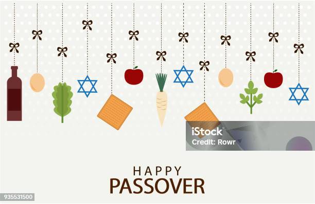 Happy Passover Stock Illustration - Download Image Now - Passover, Vector, Flyer - Leaflet