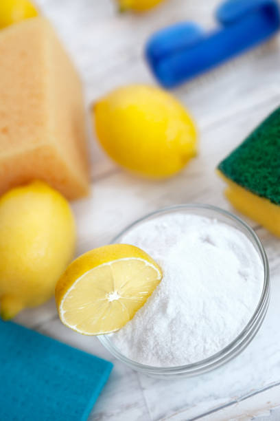 istock Baking soda and lemon, household cleaners 935534062