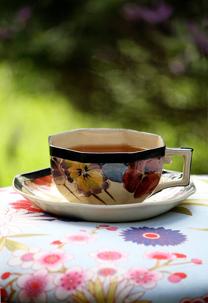 istock Vintage Tea Cup and Saucer 93553692