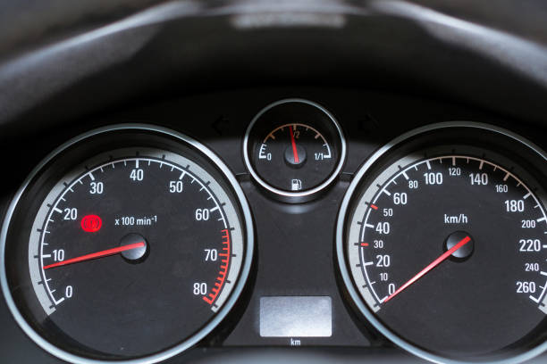 istock Car dashboard. Tachometer, speedometer and fuel 935538602
