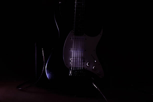 istock Electric guitar with strings in Studio.Musical instrument at hom 935538826
