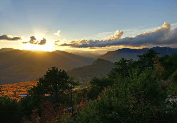 istock Beautiful sunrise mountain landscapes 935542522