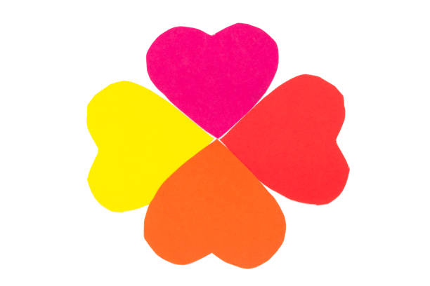 istock paper clover. heart. love. isolated on white background 935573350