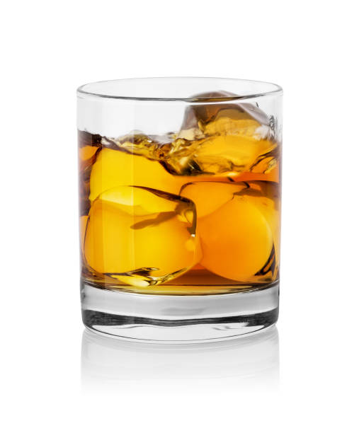 istock Glass with whiskey and ice cubes 935597664