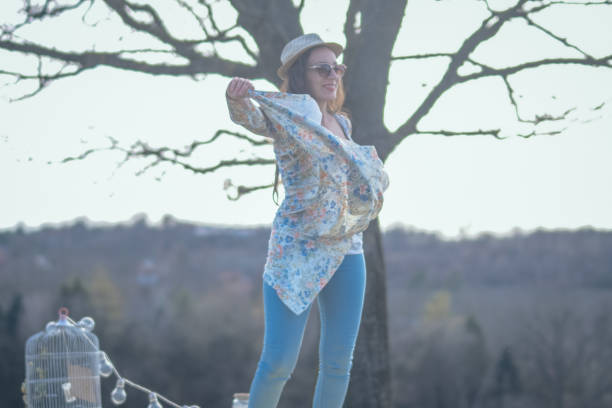 istock Woman lives in harmony and respect with nature 935642444