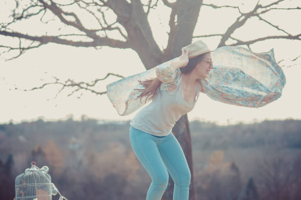 istock Woman lives in harmony and respect with nature 935642978