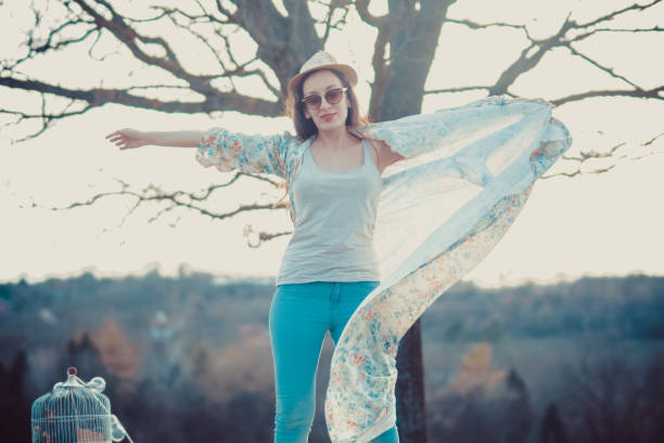 istock Woman lives in harmony and respect with nature 935643236