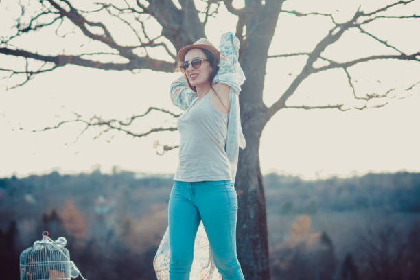 istock Woman lives in harmony and respect with nature 935643364