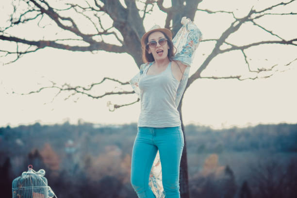 istock Woman lives in harmony and respect with nature 935643408
