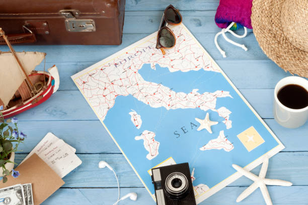 istock travel concept with blue background 935644336