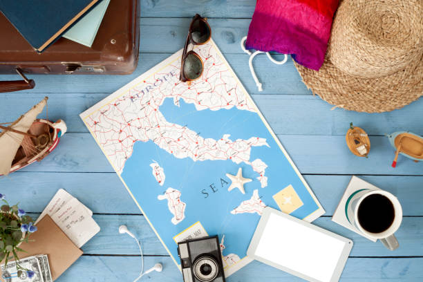 istock travel concept with blue background 935644354