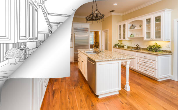 istock Kitchen Photo Page Corner Flipping with Drawing Behind 935649898