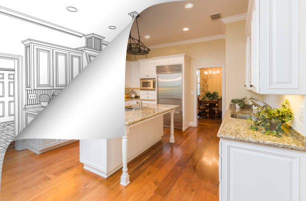istock Kitchen Photo Page Corner Flipping with Drawing Behind 935649926