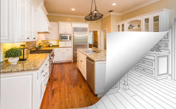 istock Kitchen Photo Page Corner Flipping with Drawing Behind 935649948