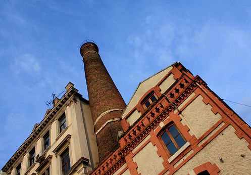 Red factory chimney...