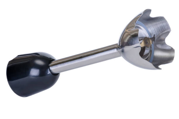 istock Black accessory stainless stell foot for hand blender on the white background 935684898