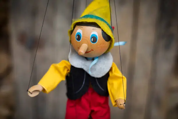 Old wooden pinocchio pupett marionette toy Old wooden pinocchio pupett marionette toy