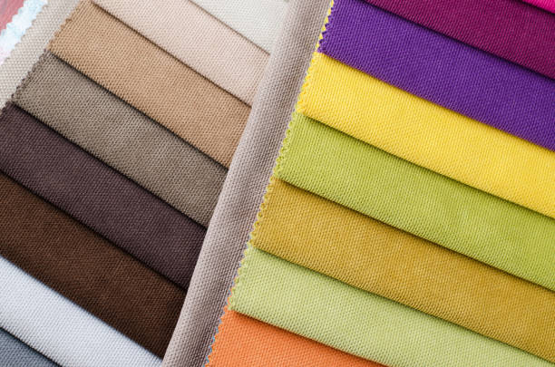istock Bright collection of colorful velour textile samples. 935692318