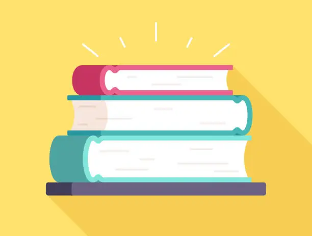 Vector illustration of Stack of Books